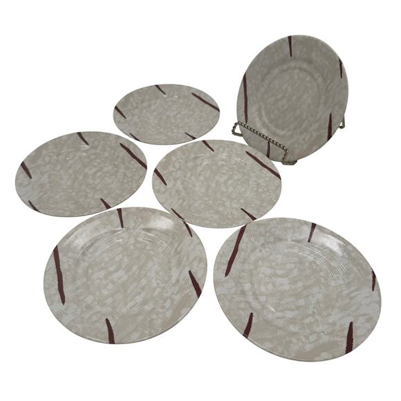 222 Fifth Saucers in Animal Print Set of 6 - Picture 1 of 8